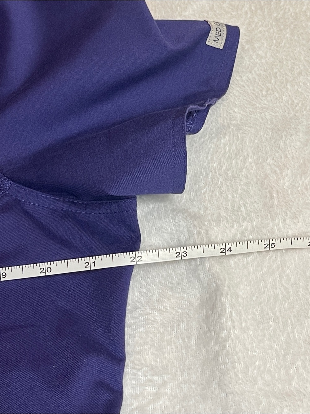 ME Makeover Essentials Deep Purple V-Neck Scrub Tunic - Picture 4 of 5